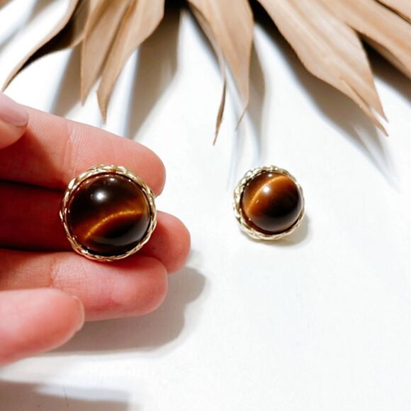 Italian vintage stud earrings #1135 - Picture 4 of 4